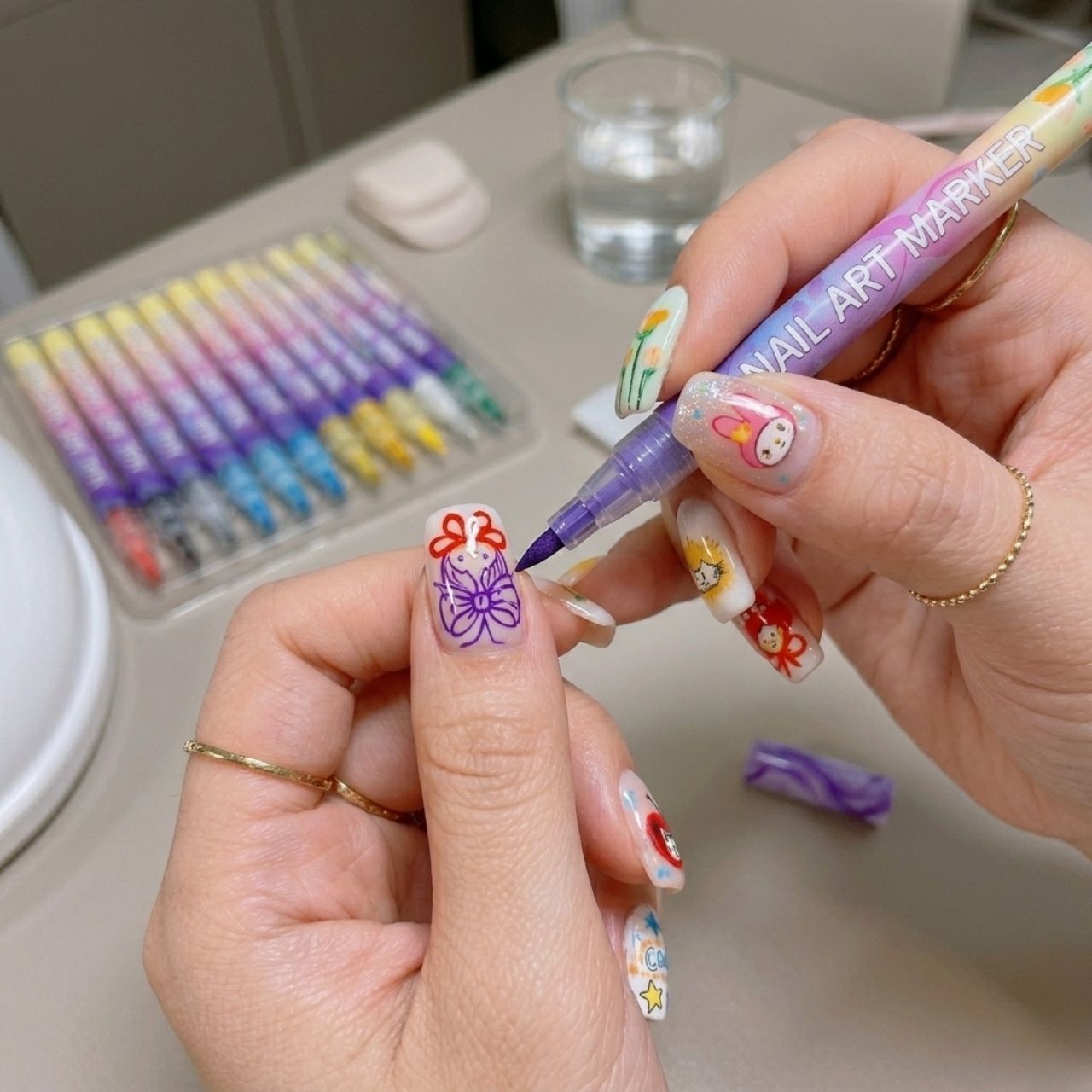Színes körömfestő tollkészlet, ArtNails - Image 2