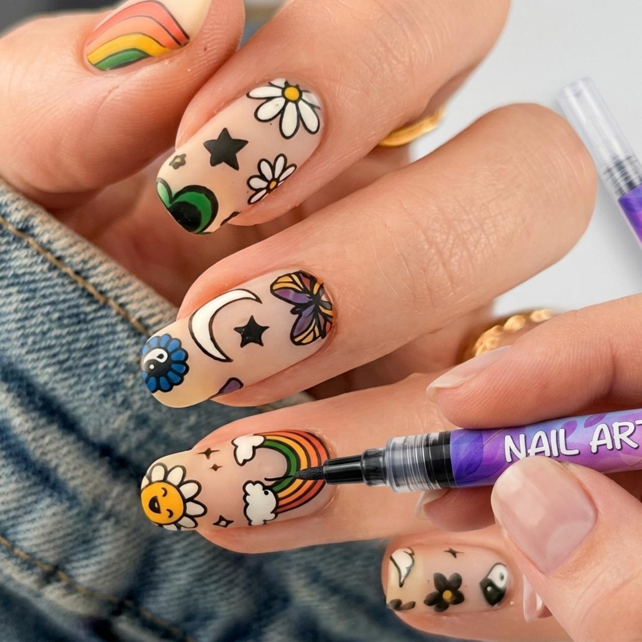 Színes körömfestő tollkészlet, ArtNails - Image 4