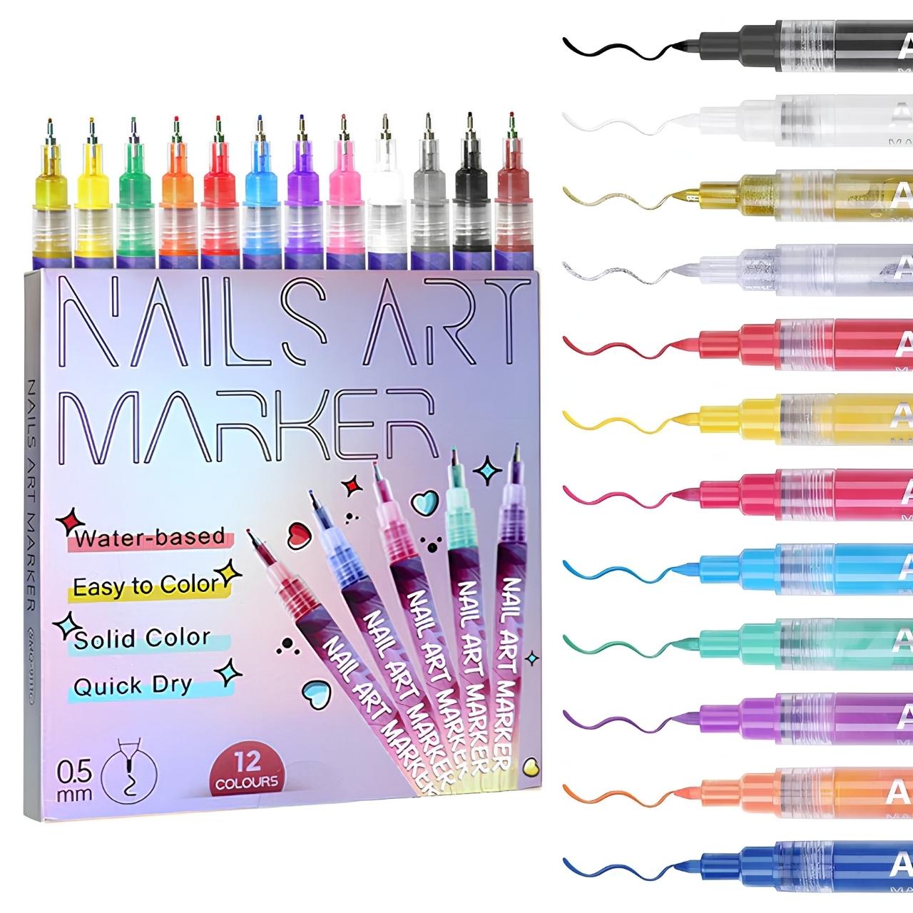 Színes körömfestő tollkészlet, ArtNails - Image 9