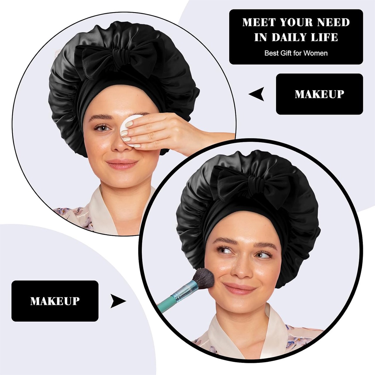 Bonnet, selyem hajpihenő sapka - Image 5
