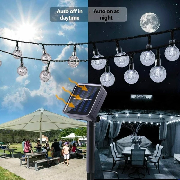 BulbLights, 50 darab beltéri és kültéri retro LED lámpa, amelyeket napenergiával tölthet fel - Image 3