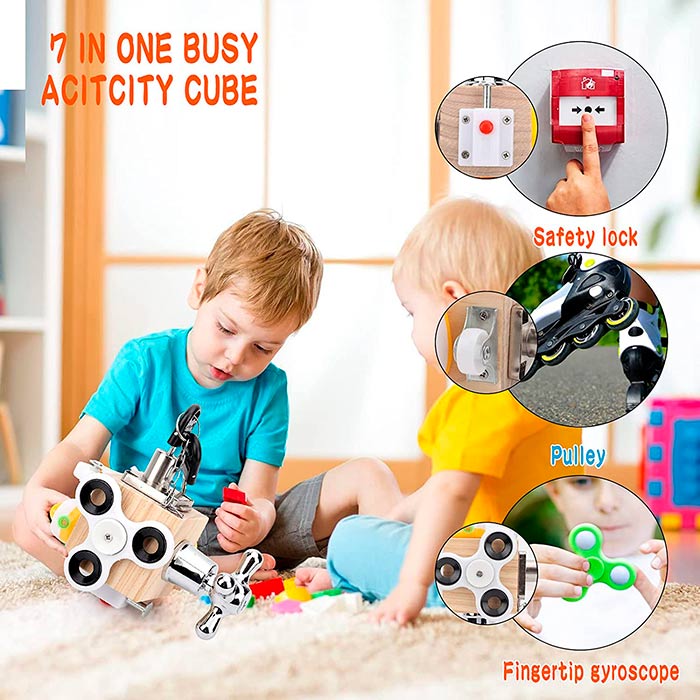 BusyCube, egy 7 az 1-ben oktatási játék, amely a gyermek fejlesztésének minden területét támogatja. - Image 3