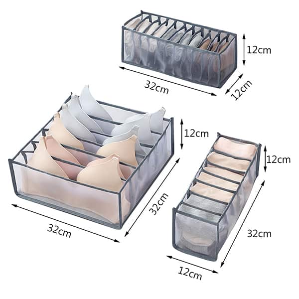 ClosetStar, 3 részes szervező fiók készlet fehérneműhöz a szekrényben - Image 2