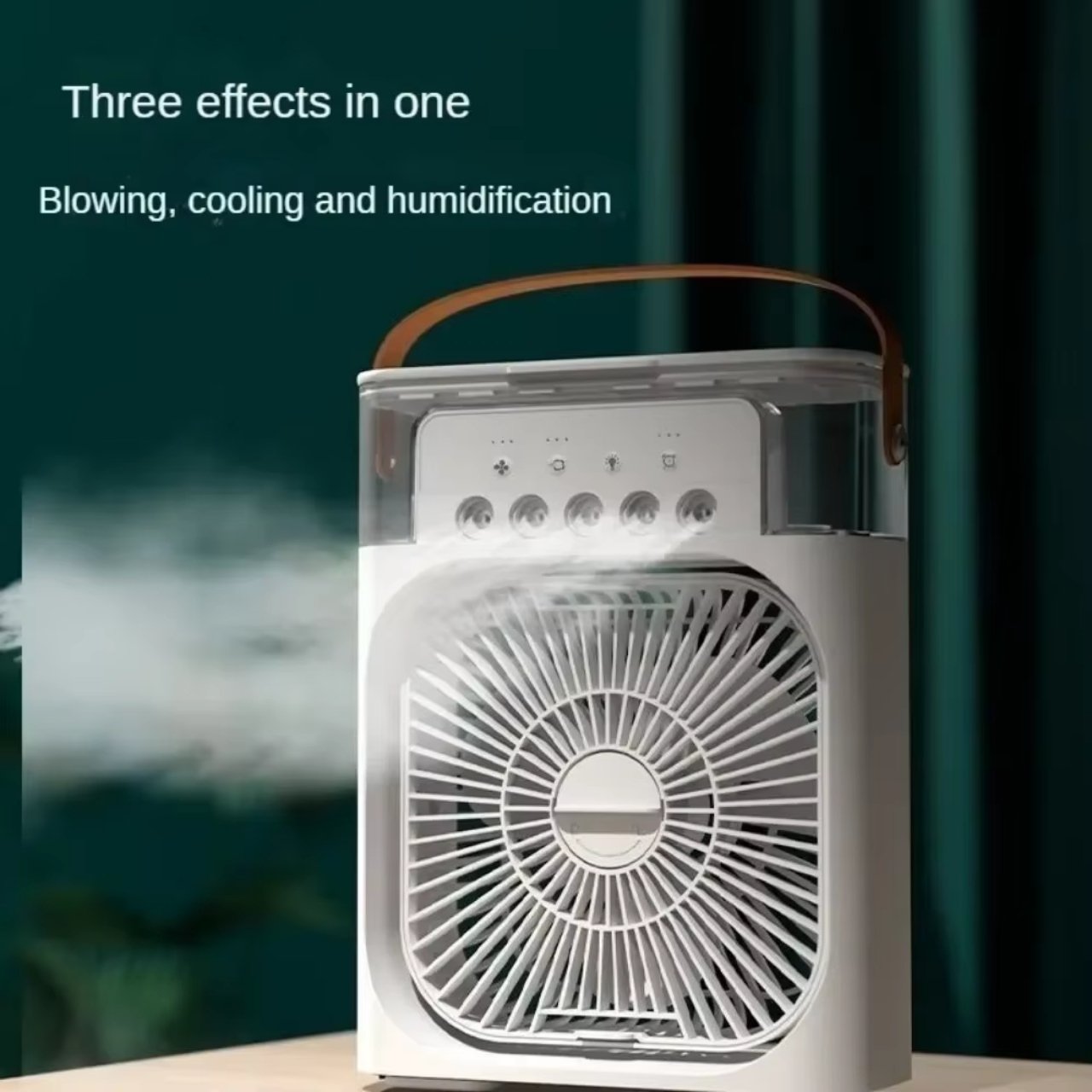 Coolio, 3 az 1-ben hordozható ventilátor párásító funkcióval, LED világítással és hűtéssel - Image 2