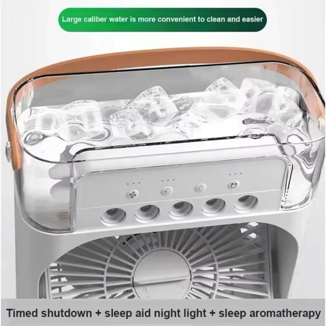Coolio, 3 az 1-ben hordozható ventilátor párásító funkcióval, LED világítással és hűtéssel - Image 5