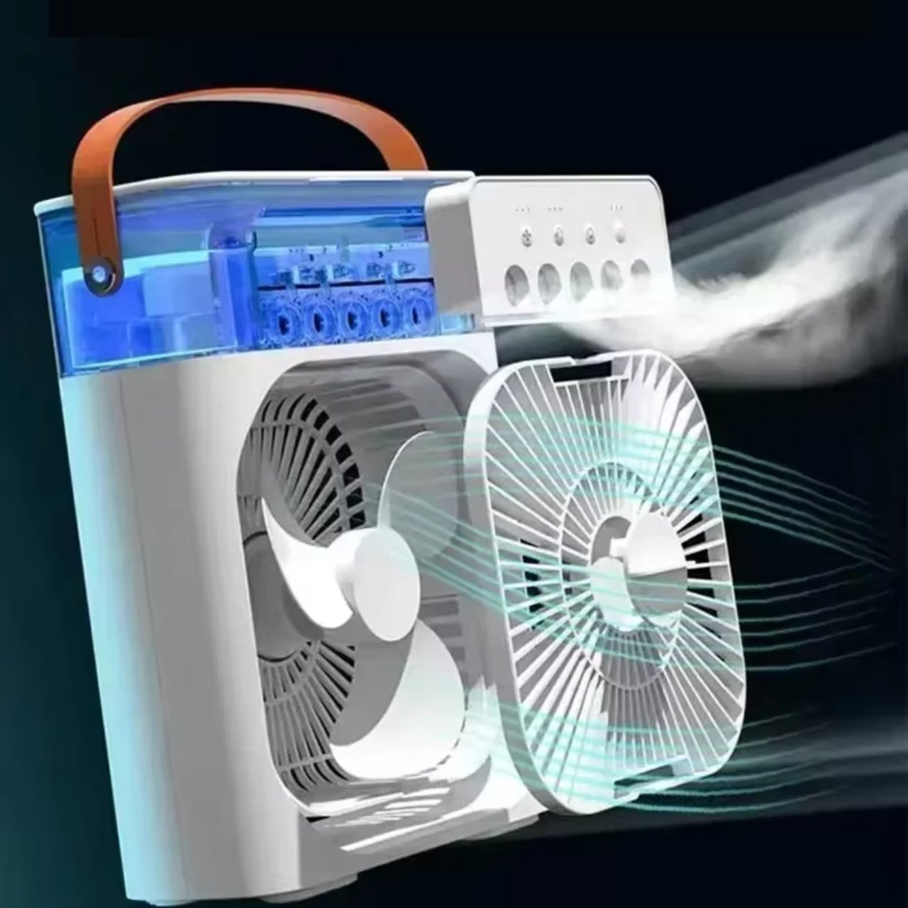 Coolio, 3 az 1-ben hordozható ventilátor párásító funkcióval, LED világítással és hűtéssel - Image 7