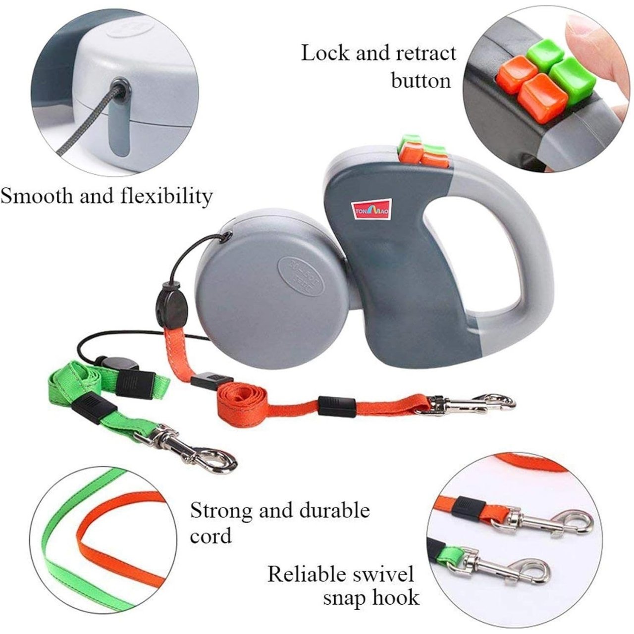 DoubleLeash, visszahúzható póráz két kutyának - Image 6