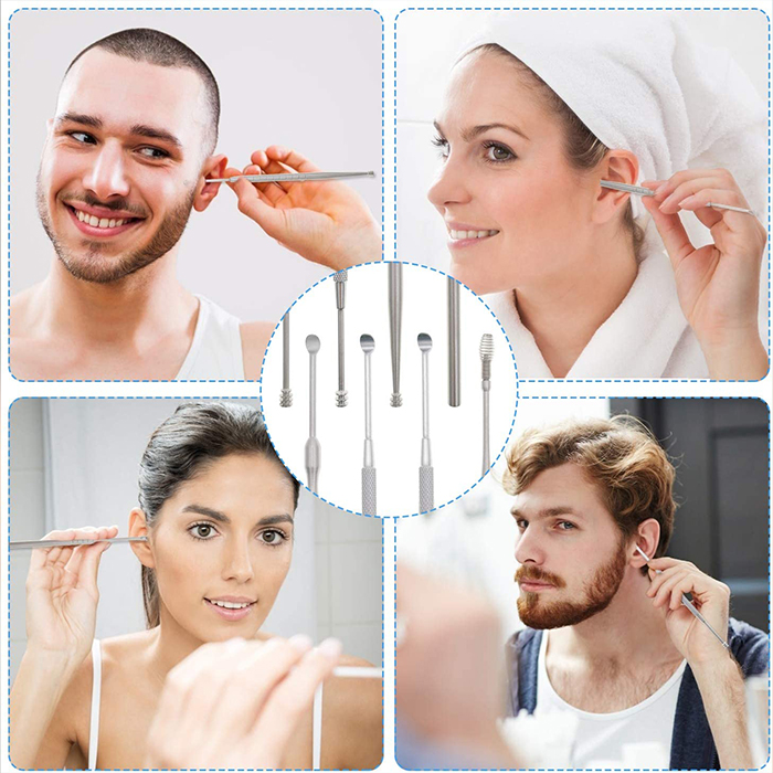 EarCleaningKit, 7 darabos készlet kiegészítőkkel a biztonságos fültisztításhoz - Image 8