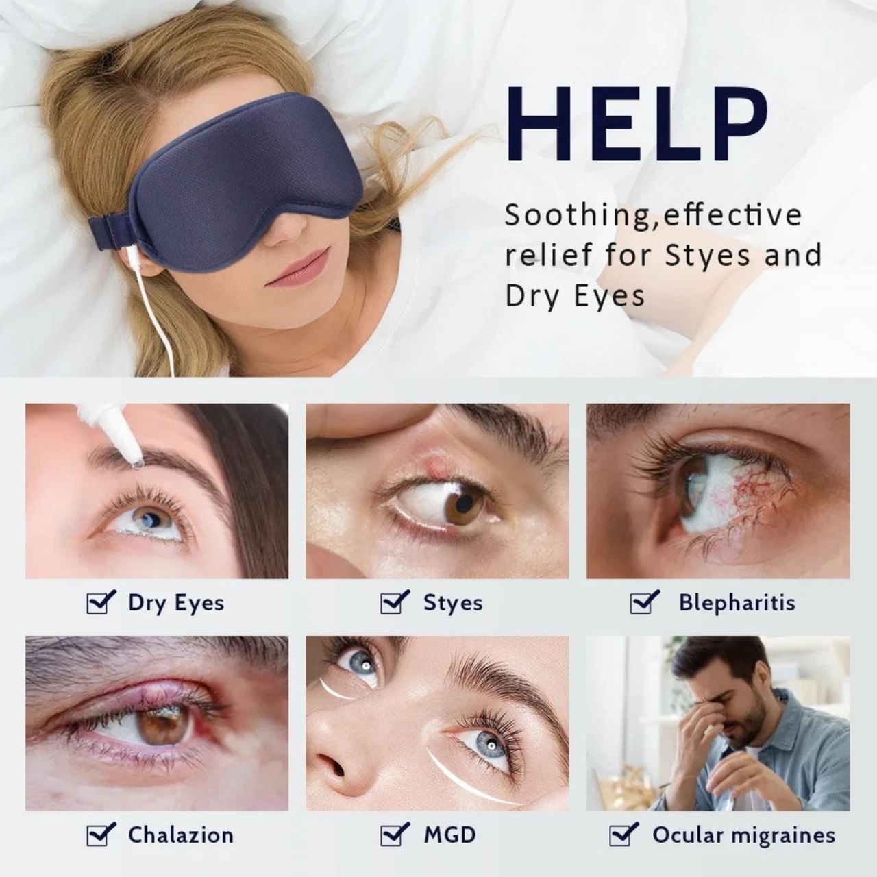 EyeMask, fűtött masszázs szemmaszk - Image 3