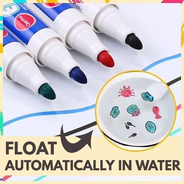 FloatPens, mágikus markerek, amelyekkel aranyos képek rajzolhatóak a vízen lebegve - Image 6