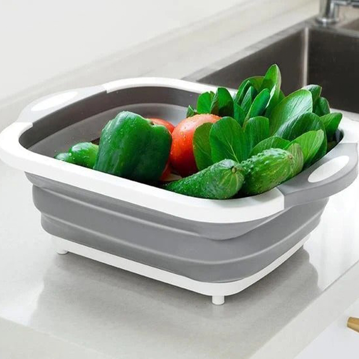 FoldableStrainer, többfunkciós szűrő, tárolóedény és vágódeszka egyben - Image 3