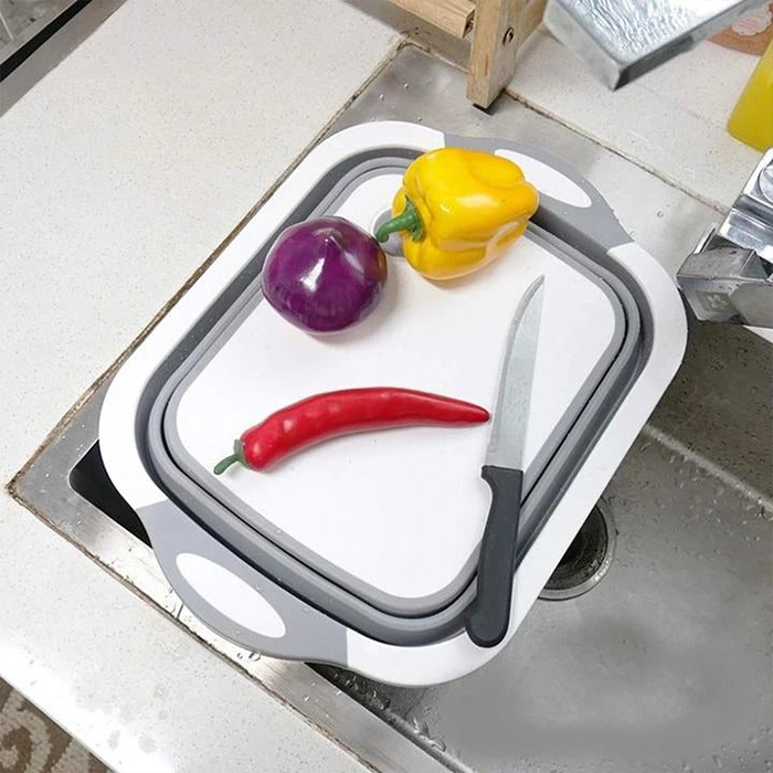 FoldableStrainer, többfunkciós szűrő, tárolóedény és vágódeszka egyben - Image 4