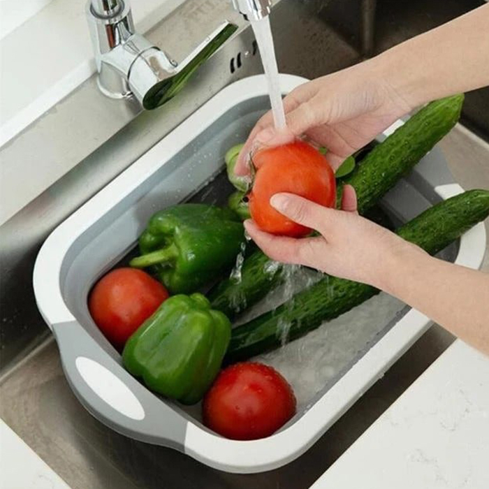 FoldableStrainer, többfunkciós szűrő, tárolóedény és vágódeszka egyben - Image 5