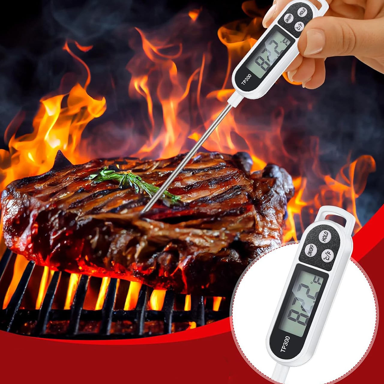 FoodMeter, egy elektronikus digitális hőmérő az ételek és folyadékok hőmérsékletének mérésére - Image 3