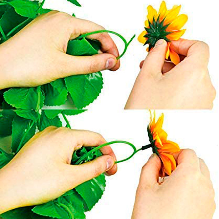GarlandSunflower, mesterséges napraforgó füzér természetes megjelenéssel (2 db) - Image 3