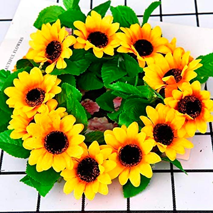 GarlandSunflower, mesterséges napraforgó füzér természetes megjelenéssel (2 db) - Image 6