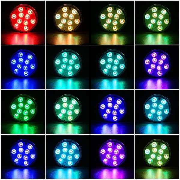 GlowWaterLights, 4 vízálló LED lámpa távirányítóval - Image 3