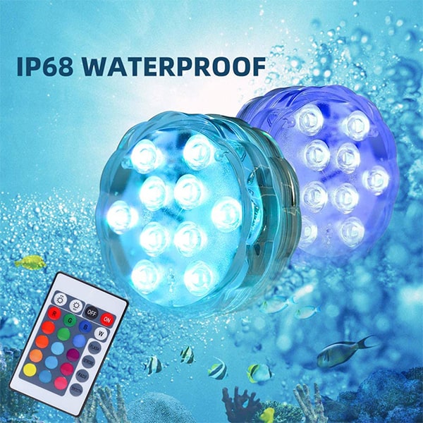 GlowWaterLights, 4 vízálló LED lámpa távirányítóval - Image 5