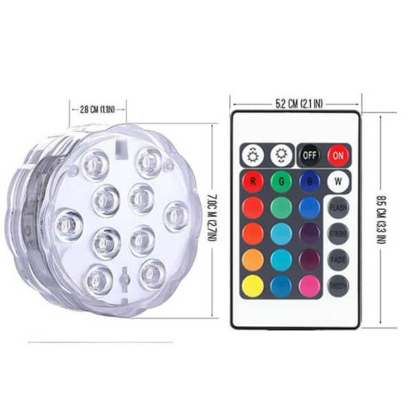 GlowWaterLights, 4 vízálló LED lámpa távirányítóval - Image 10