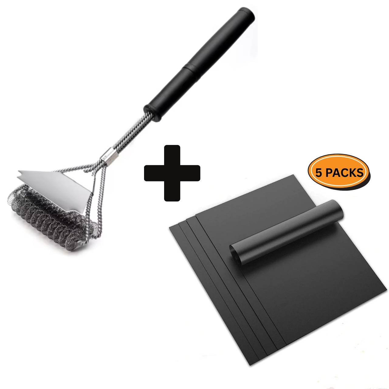 GrillBundle, grill alátét készlet (5 darab) és grill tisztítókefe - Image 4