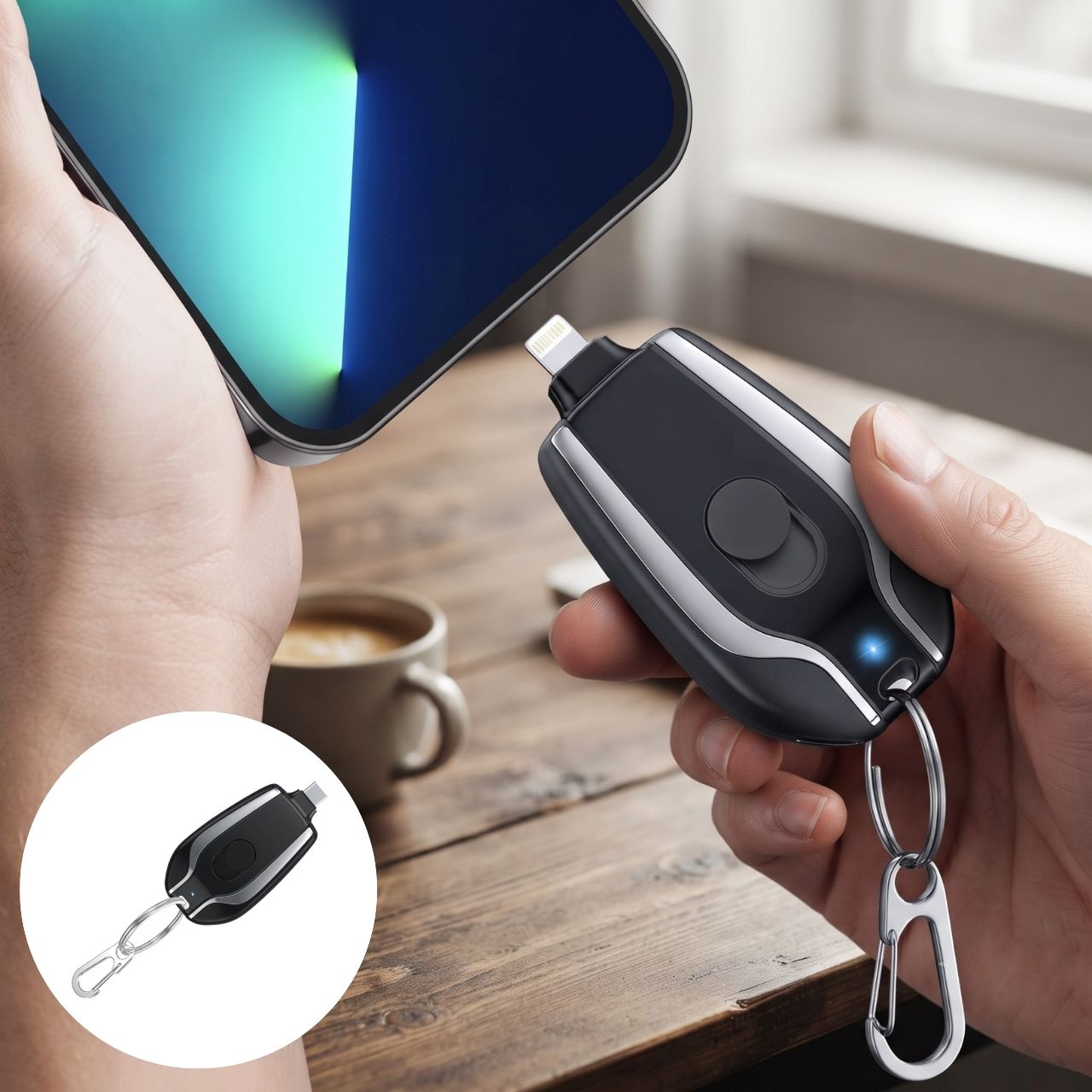 Mini hordozható telefontöltő, KeyCharger - Image 7