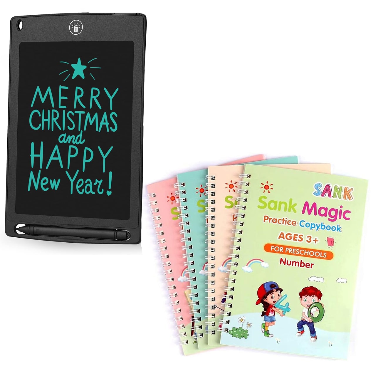 KidsBundle, LED tolltartó és 4 varázstoll munkafüzet az írás és rajzolás tanulásához - Image 2