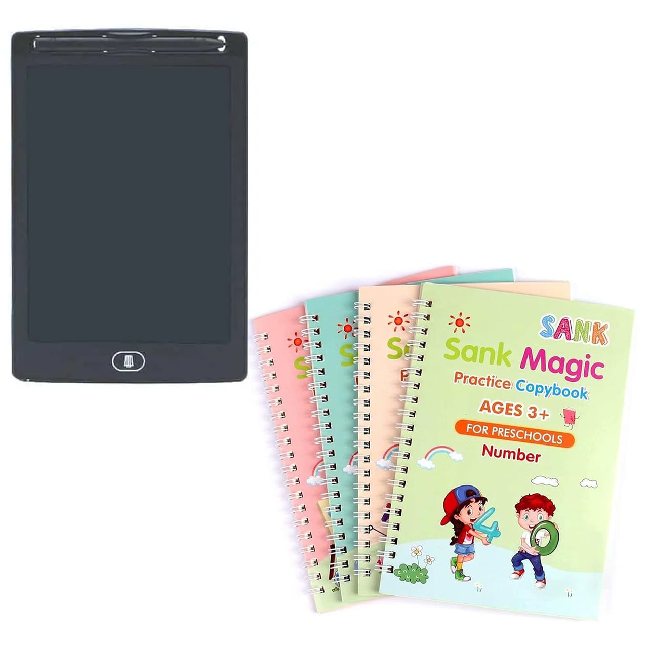 KidsBundle, LED tolltartó és 4 varázstoll munkafüzet az írás és rajzolás tanulásához - Image 3