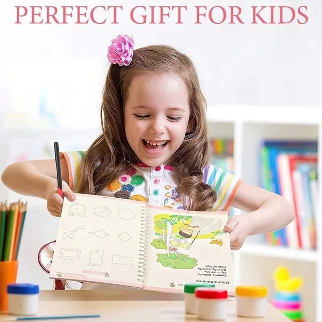 KidsBundle, LED tolltartó és 4 varázstoll munkafüzet az írás és rajzolás tanulásához - Image 10