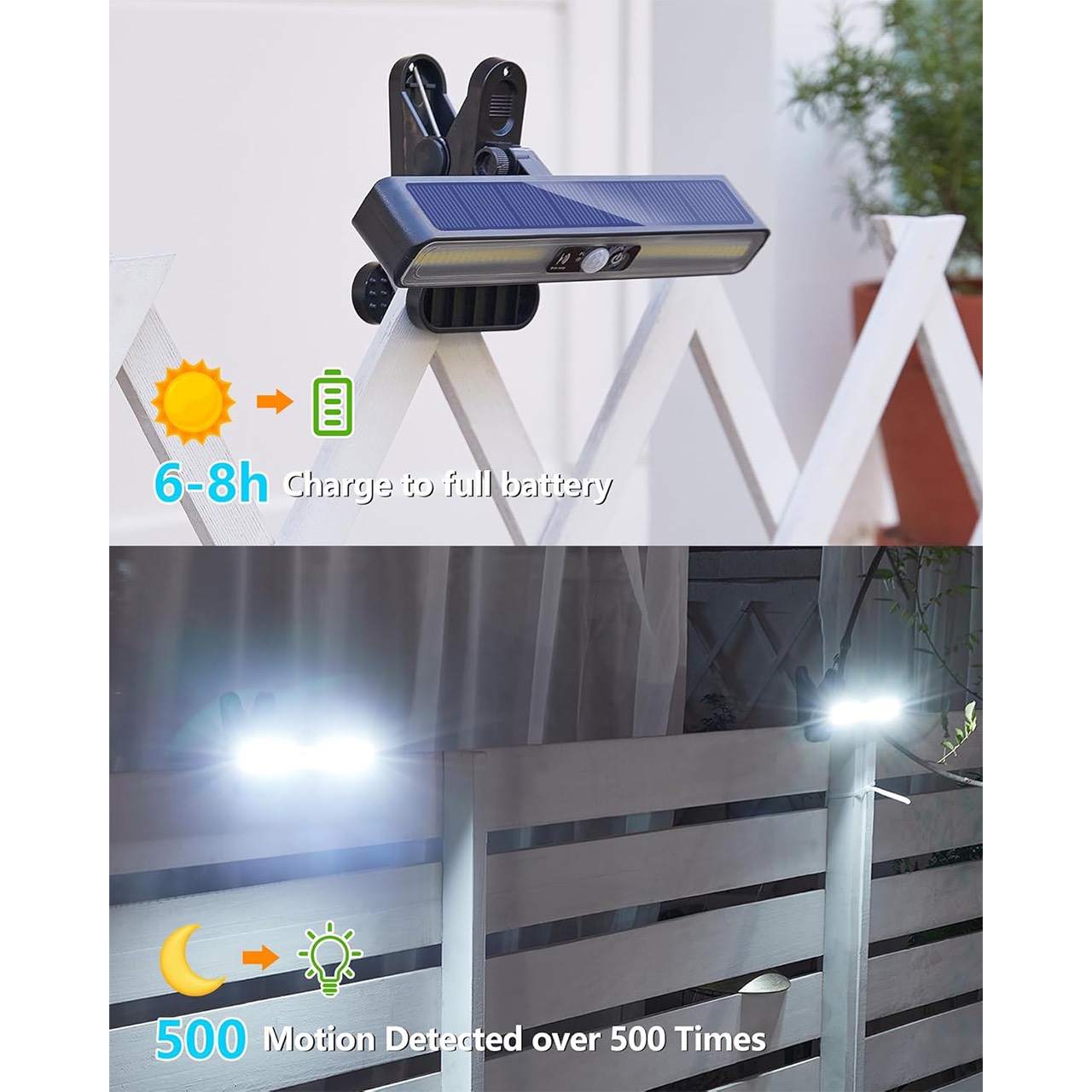 LampClip, kültéri napelemes lámpa mozgásérzékelővel - Image 2