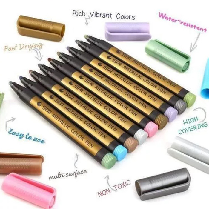 MetallicColorPen, 10 darabos filckészlet tervezéshez - Image 10