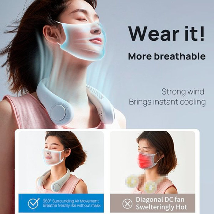 NeckFan, egy hordozható ventilátor, ami a nyaka köré illeszkedik - Image 4