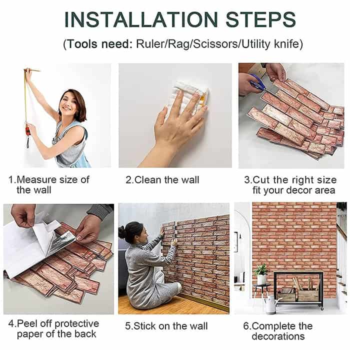 NewYorkWall, narancssárga tégla motivumú öntapadós falmatrica (10 db.) - Image 10