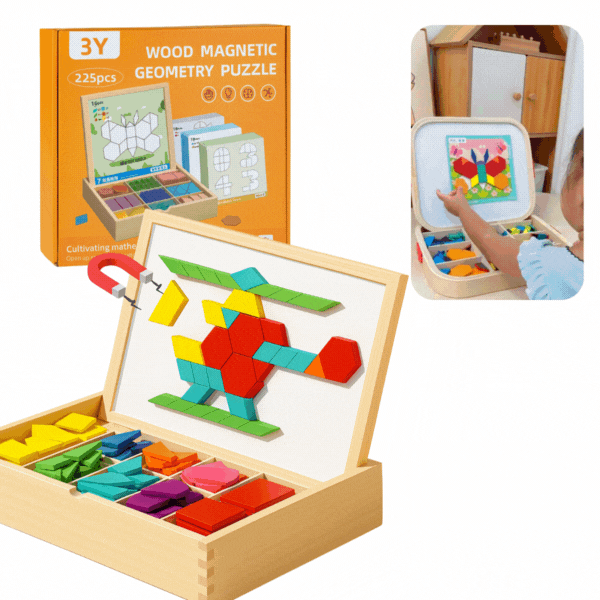 PUZZGEO, Mágneses fa puzzle készlet (225 darab)