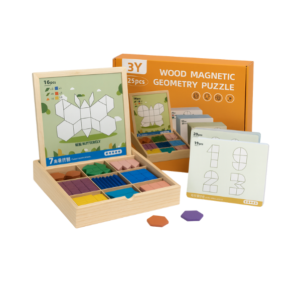 PUZZGEO, Mágneses fa puzzle készlet (225 darab) - Image 4