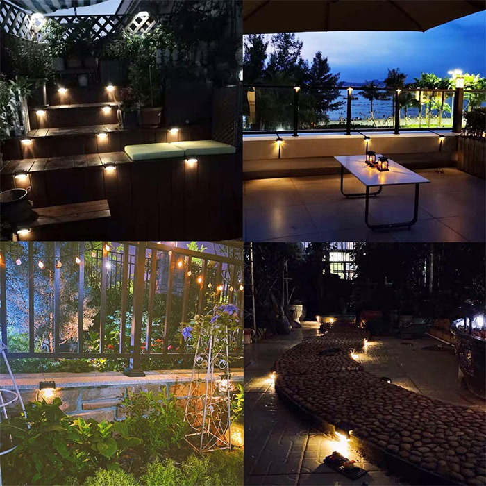 PatioLights, 4 részes vízálló, napelemes kerti LED lámpa készlet - Image 2