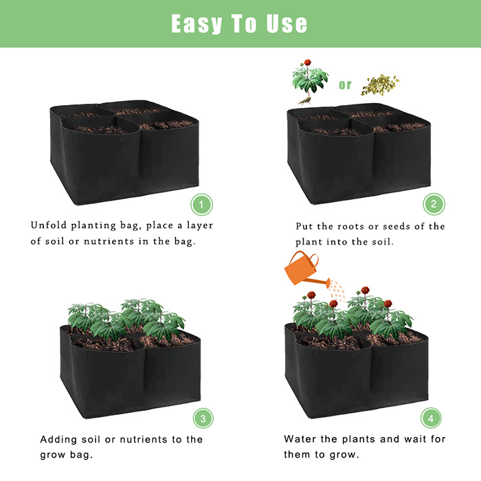 Pocket4Garden, hordozható kertágyás 4 különálló rekesszel - Image 8