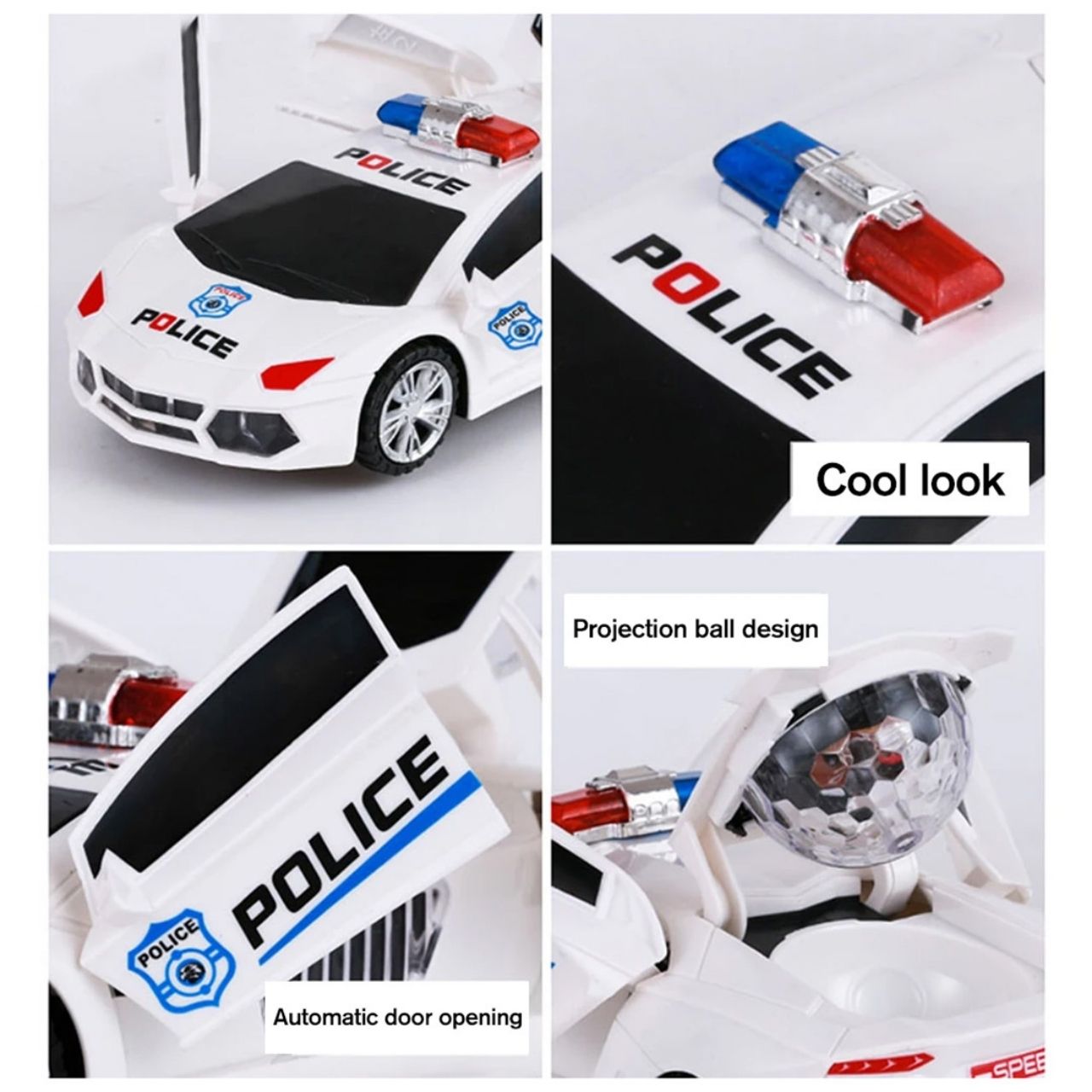 PoliceCar, rendőrautó LED fényekkel - Image 2