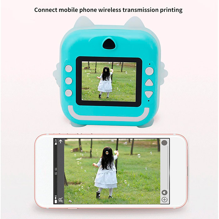 PrintBundle – nyomtatós fényképezőgép + 2 papírtekercs és Micro SD kártya - Image 5