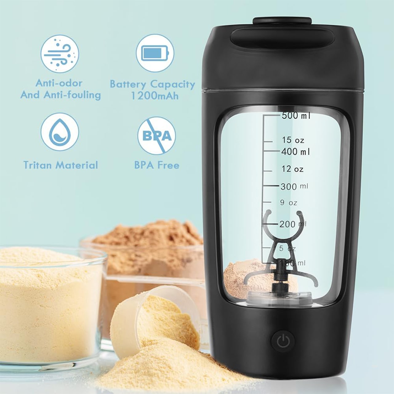 ProteinShaker, egy elektromos shaker, amelynek tartálya egyben palack is - Image 4