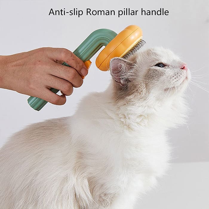 PumpkinComb, házi kedvencek számára készült kefe gombbal felszerelve a könnyű tisztítás érdekében - Image 5
