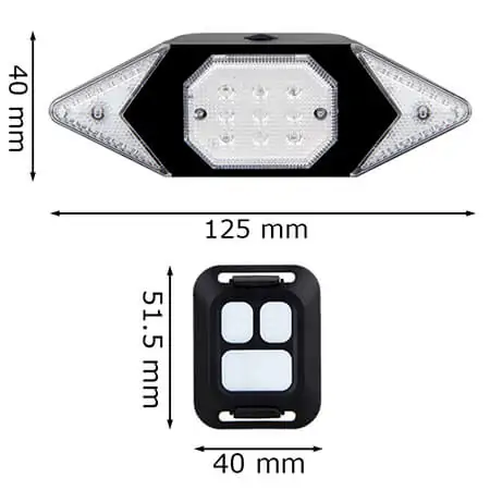 RearLightIndicator, kerékpáros irányjelző vezeték nélküli távirányítóval - Image 2