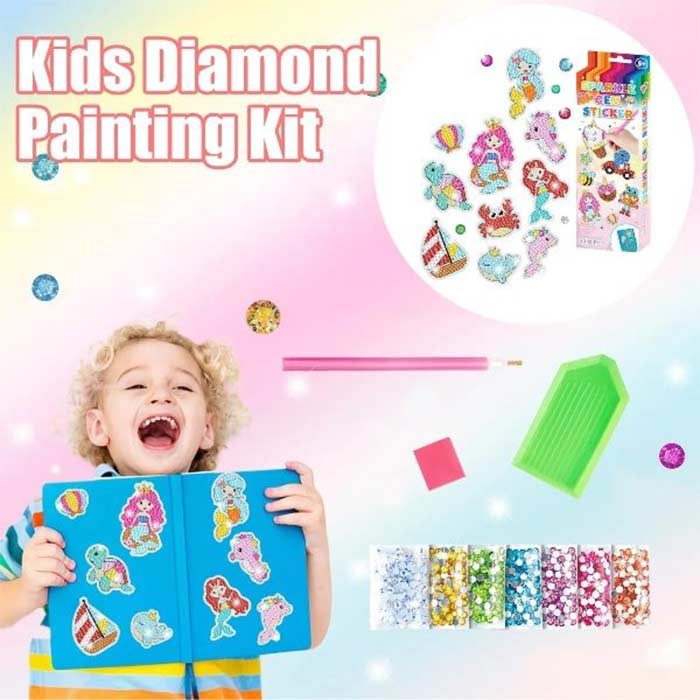 SparkleStickers, kreatív készlet színes gyémántok matricákra való felviteléhez - Image 4