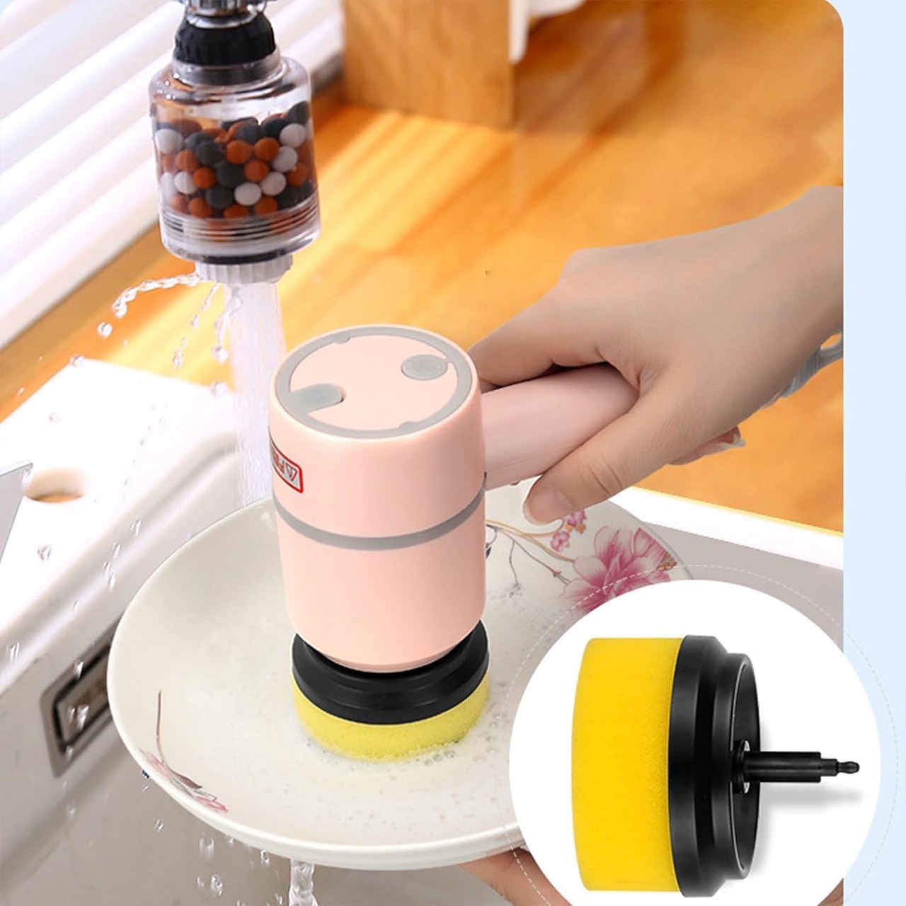 Spinny, a többcélú elektromos tisztítószivacs 360°-os forgófejjel - Image 4