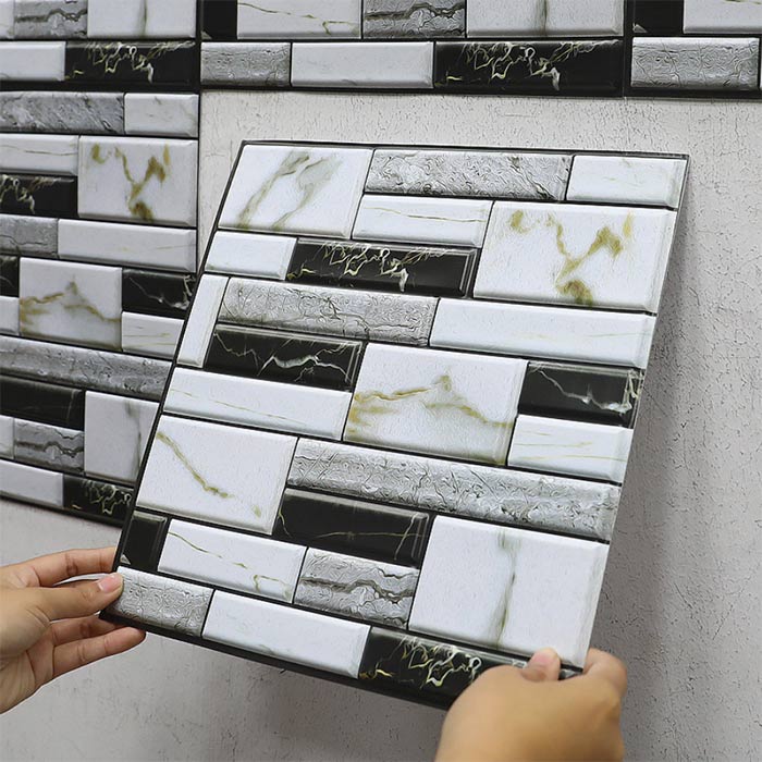 3D tapéták, amelyek a márvány valósághű megjelenésével rendelkeznek.