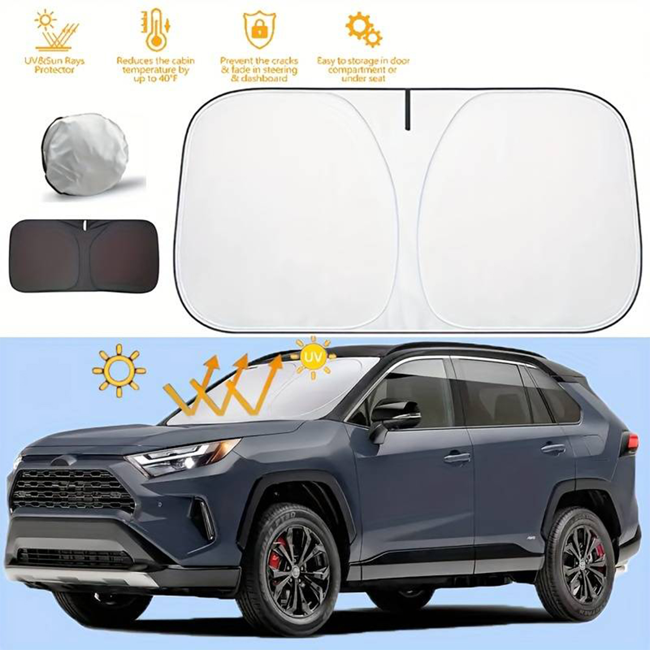 SunVisor, visszahúzható autószélvédő napellenző - Image 3