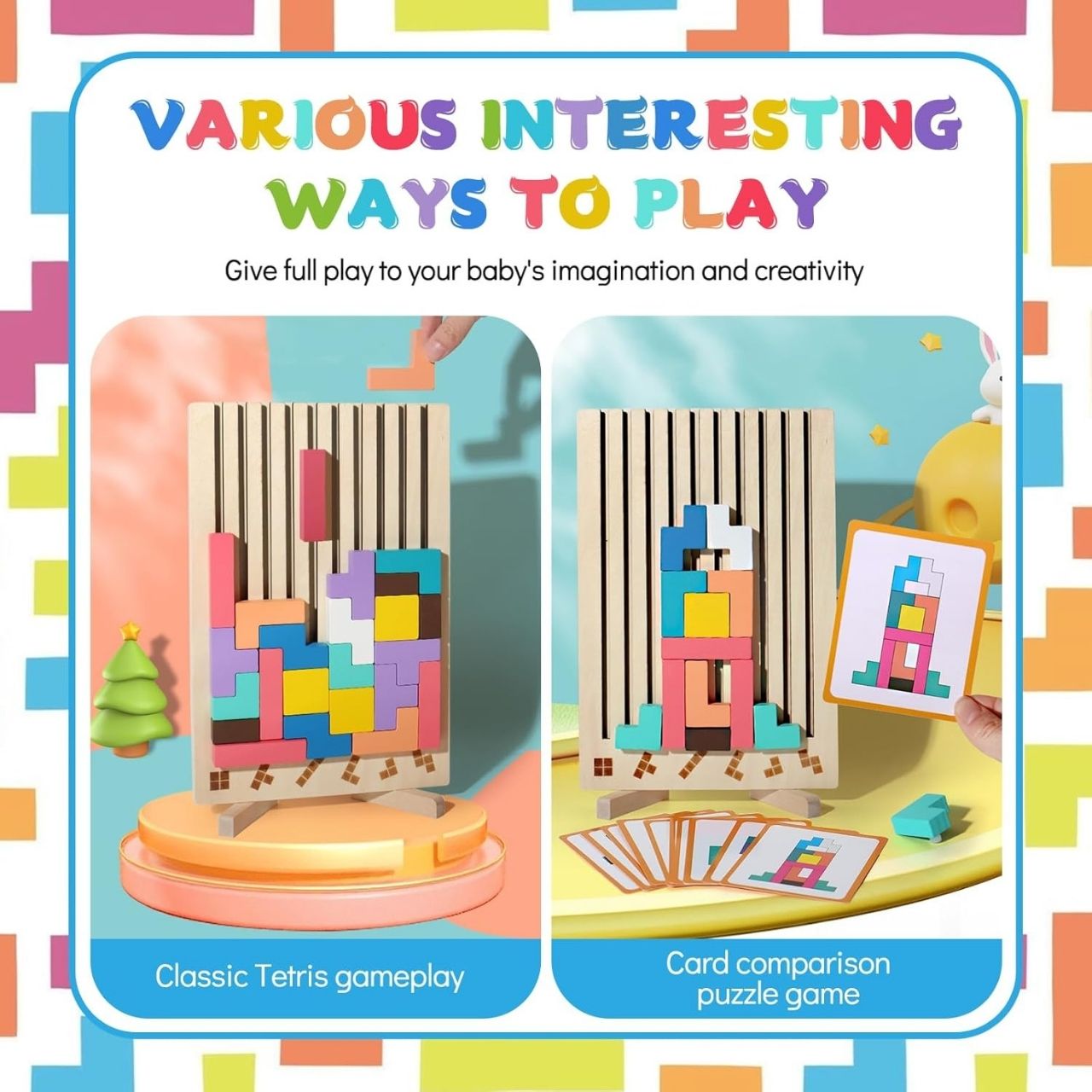 Tetris, fából készült didaktikus játék - Image 5