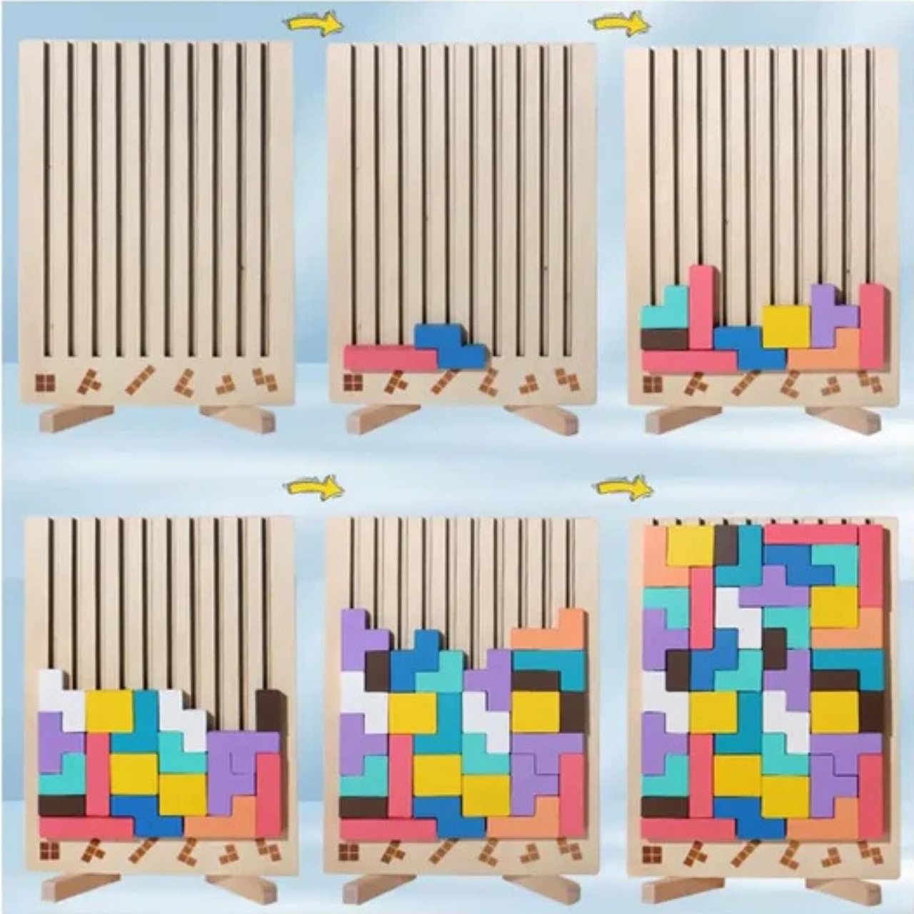 Tetris, fából készült didaktikus játék - Image 6