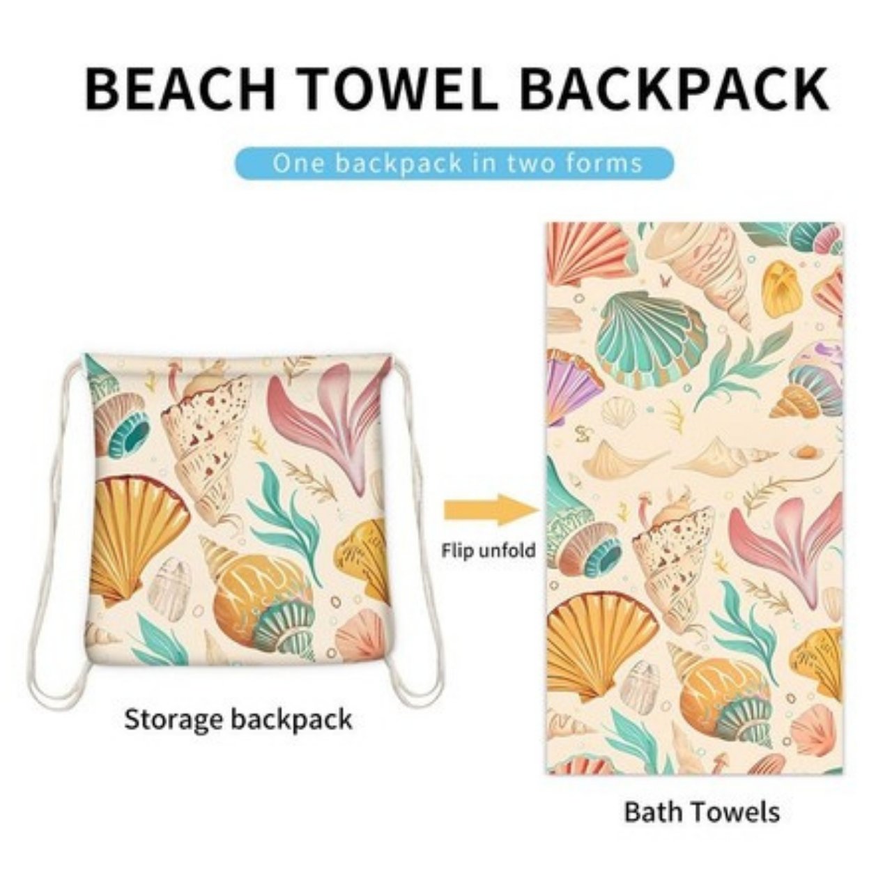 TowelBag, 2in1 törölköző és hátizsák - Image 6