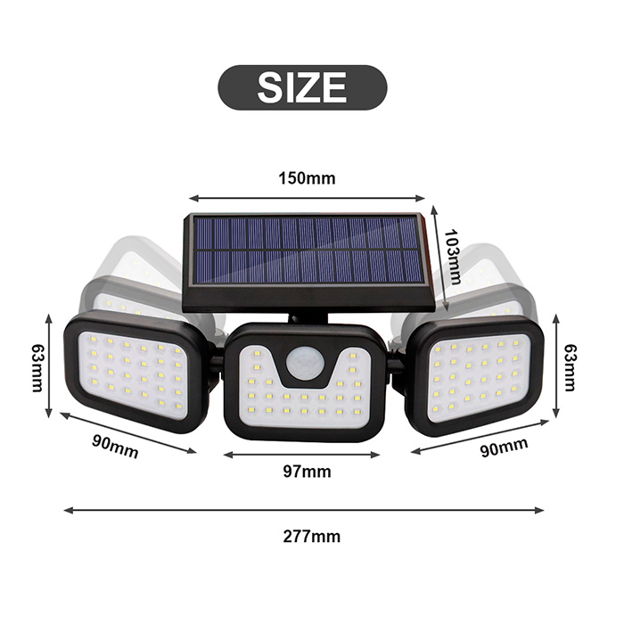 TripleSolar 3 oldalú napenergia lámpa - Image 2