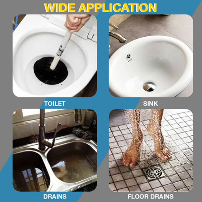 Különféle eldugult lefolyók kitisztítására használhatja, WC-ben, mosogatóban vagy zuhanyzóban!